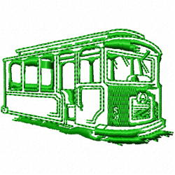 Trains Embroidery Design 2